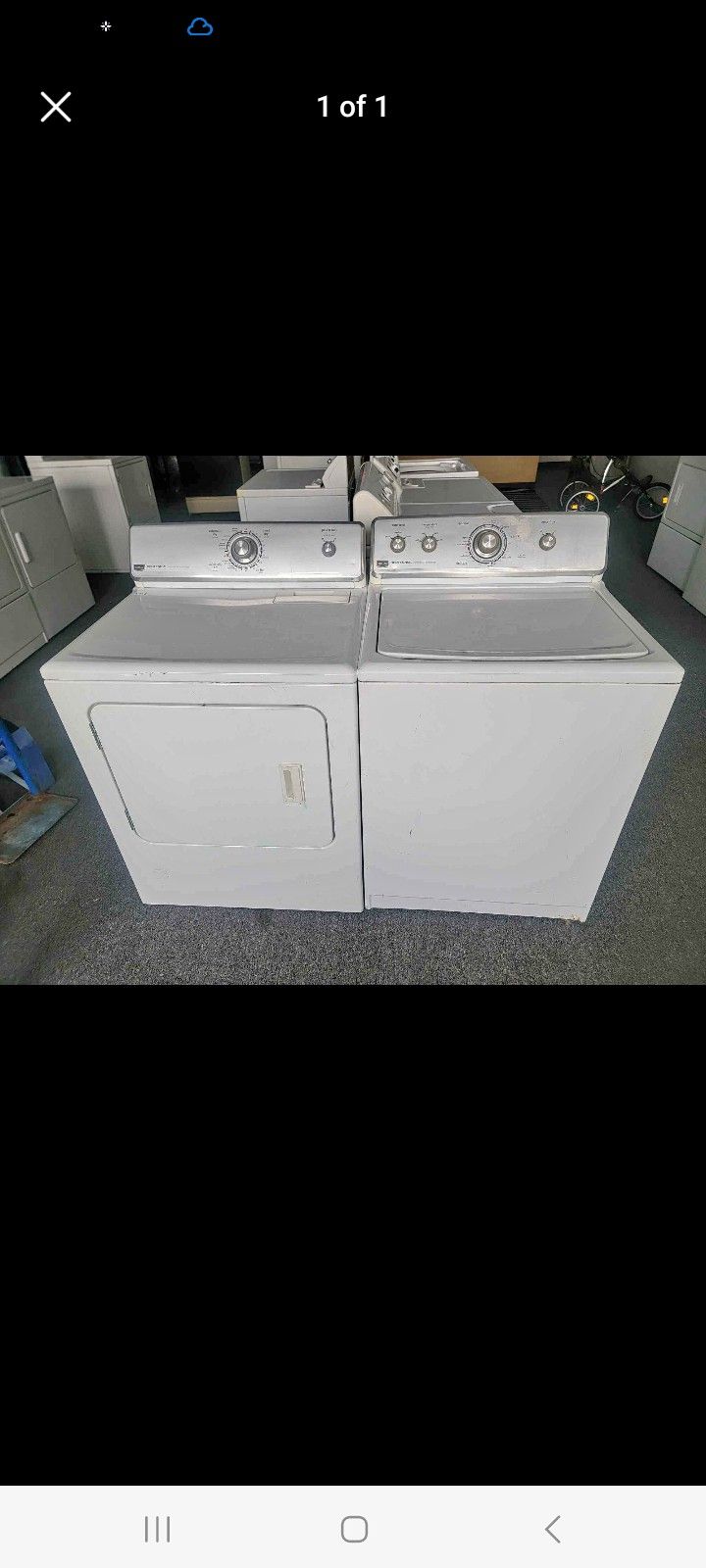 Washer and gas dryer set with warranty 