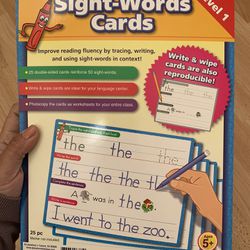 Sight Word Practice Cards 