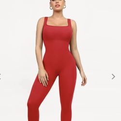 Shapewear Seamless Square Neck Tank Workout Jumpsuit