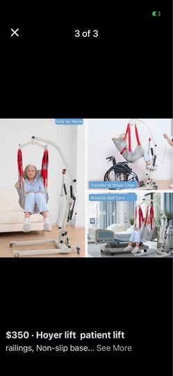 Hoist patients lift. With two slings