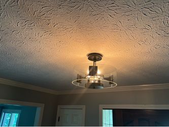 Glass and metal light fixture