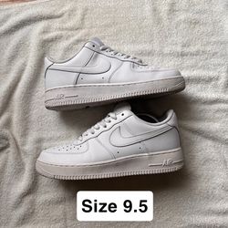 Nike white Air Force 1 size 9.5