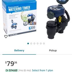 DIG RBC8000 Battery Powered Irrigation Controller with 3/4" Anti-Siphon Valve - Advanced, Safe, and Convenient Watering System