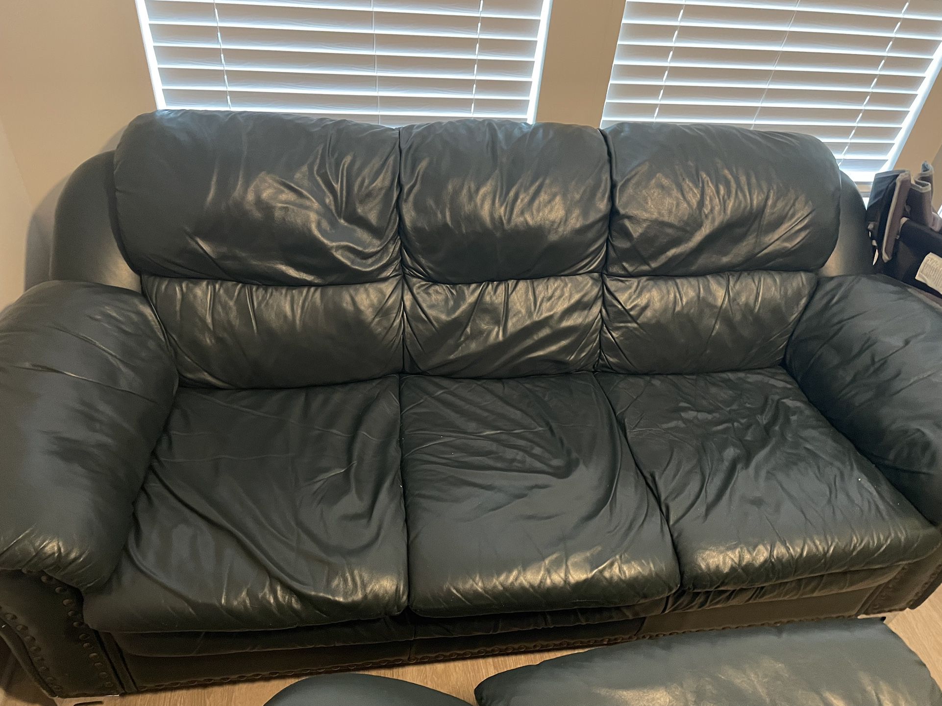 Leather Couch, Love Seat, Chair