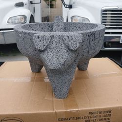 🪨 Molcajete de Piedra 14” – ¡Grande, resistente y listo para cocinar! 🌶️🥑