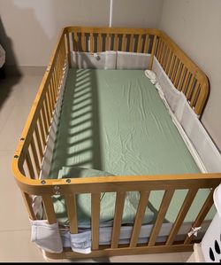 Twin Montessori Floor Bed with Rails – New