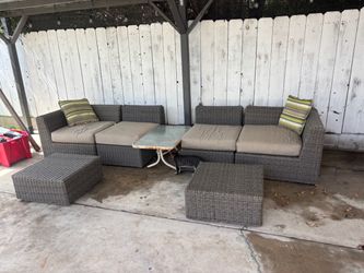Outdoor couch and chair set