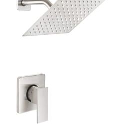 4474N POP Faucet Set Brushed Nickel, Bathroom Rain Mixer Shower Head Set