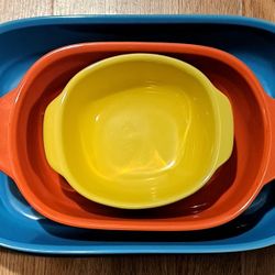 Corningware Stoneware Baking Set Obo