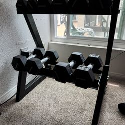Dumbbell Set And Stand