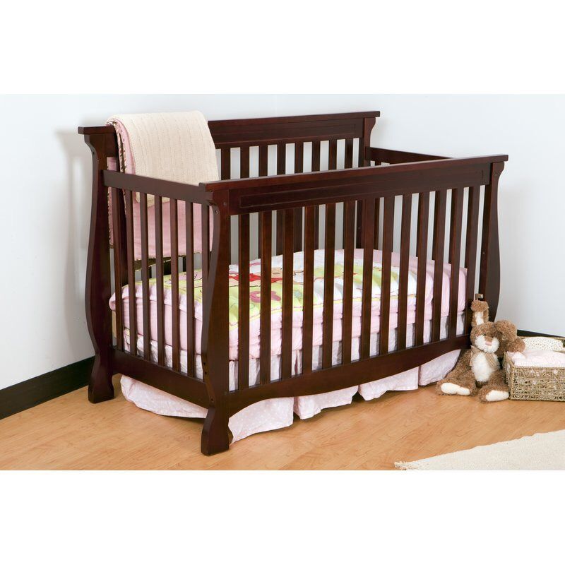Storkcraft Carrera 4-in-1 convertible crib in cherry