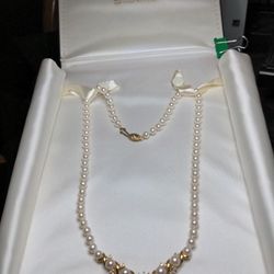 Freshwater Pearls With Diamonds Necklace By Zales