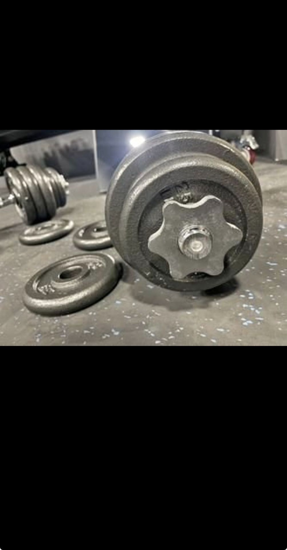 Adjustable Cast Iron Dumbbell (Pair) - $70+tax!