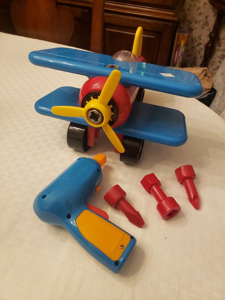 Airplane Construction Toy With Tools