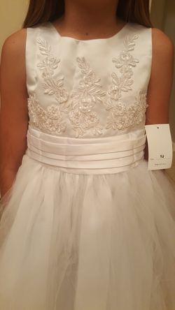 White flower dress size 10