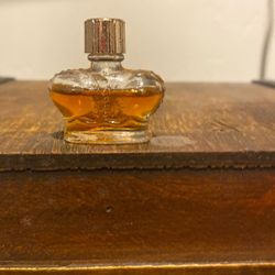 Golden autumn vintage perfume bottle