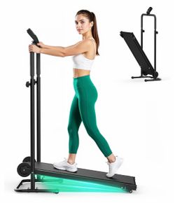 Non-Electric Treadmill with Fixed Incline & Dual Flywheel - FUNRAY Motorless Treadmill