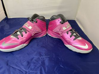 Pink, Lebron James Zoom Soldier VII Nike Basketball Shoes