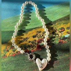 Vivienne Westwood Pearl Heart Necklace
