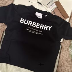 Black Burberry Logo Toddler 