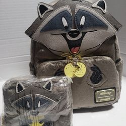 Loungefly Pocahontas Meeko Backpack And Wallet Included  display picture 1
