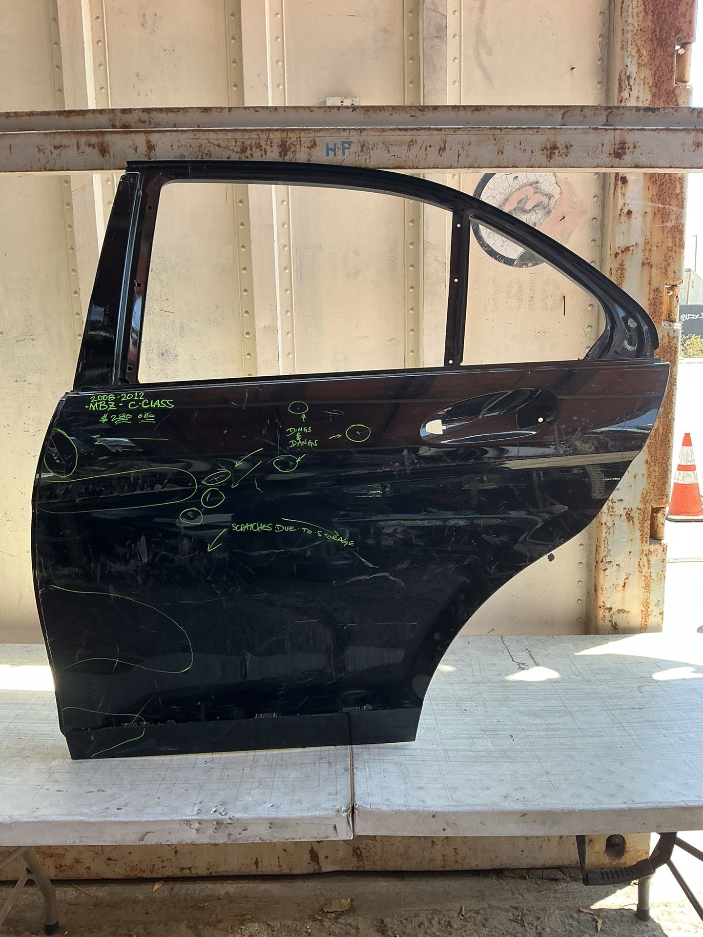 2008 - 2012 Mercedes C Class Rear Driver Side Door