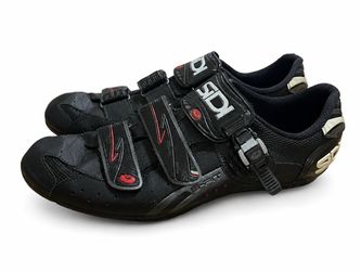 Sidi Ergo 2 Carbon Road Cycling Shoes Black Red EU 49 /14.5 Men’s SPD-SL 3 Bolt Used