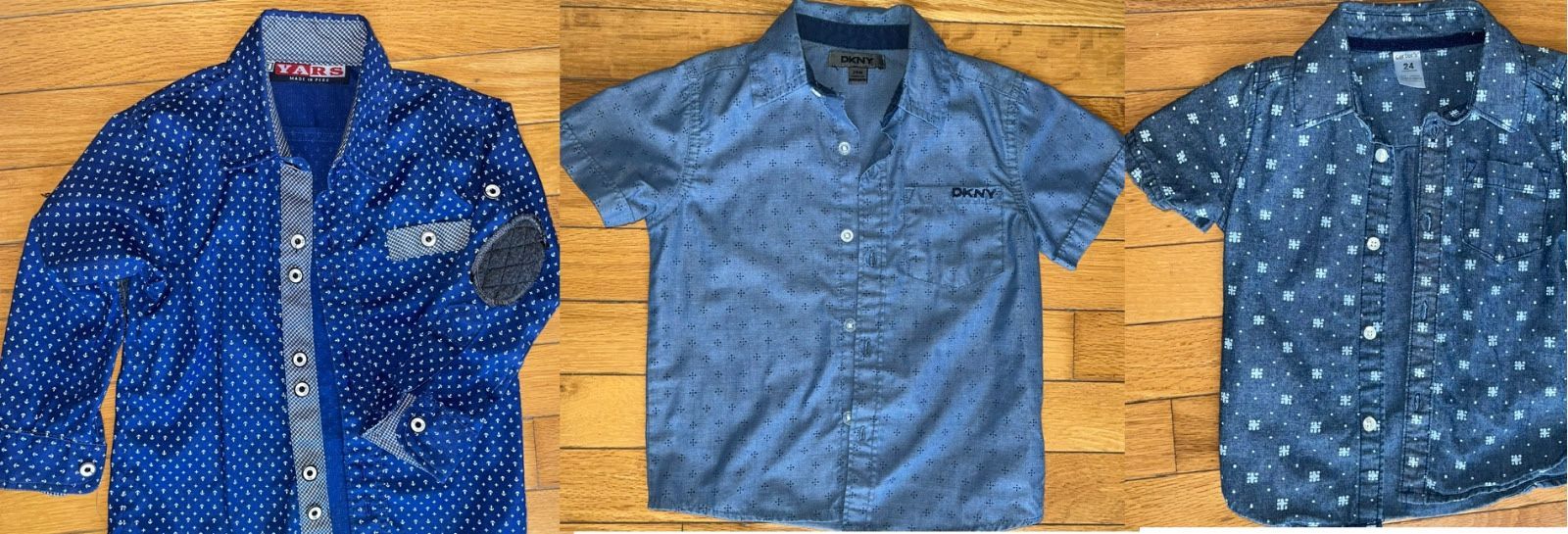 Bundle 3 Boys Toddler Dress Shirt 24M - Carter's, DKNY, Yars