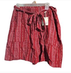 NEW Red And White Striped Shorts