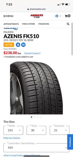 Falken AZENIS FK510 Tires PAIR NEW