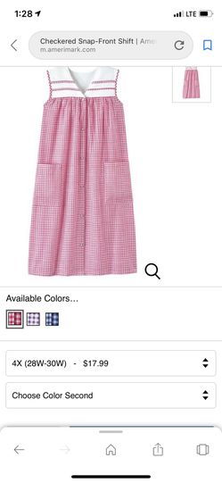 10 size 4X checkered sleeveless house coats