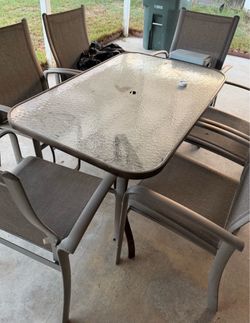 Glass Patio Table with 6 Chairs in La Mesa