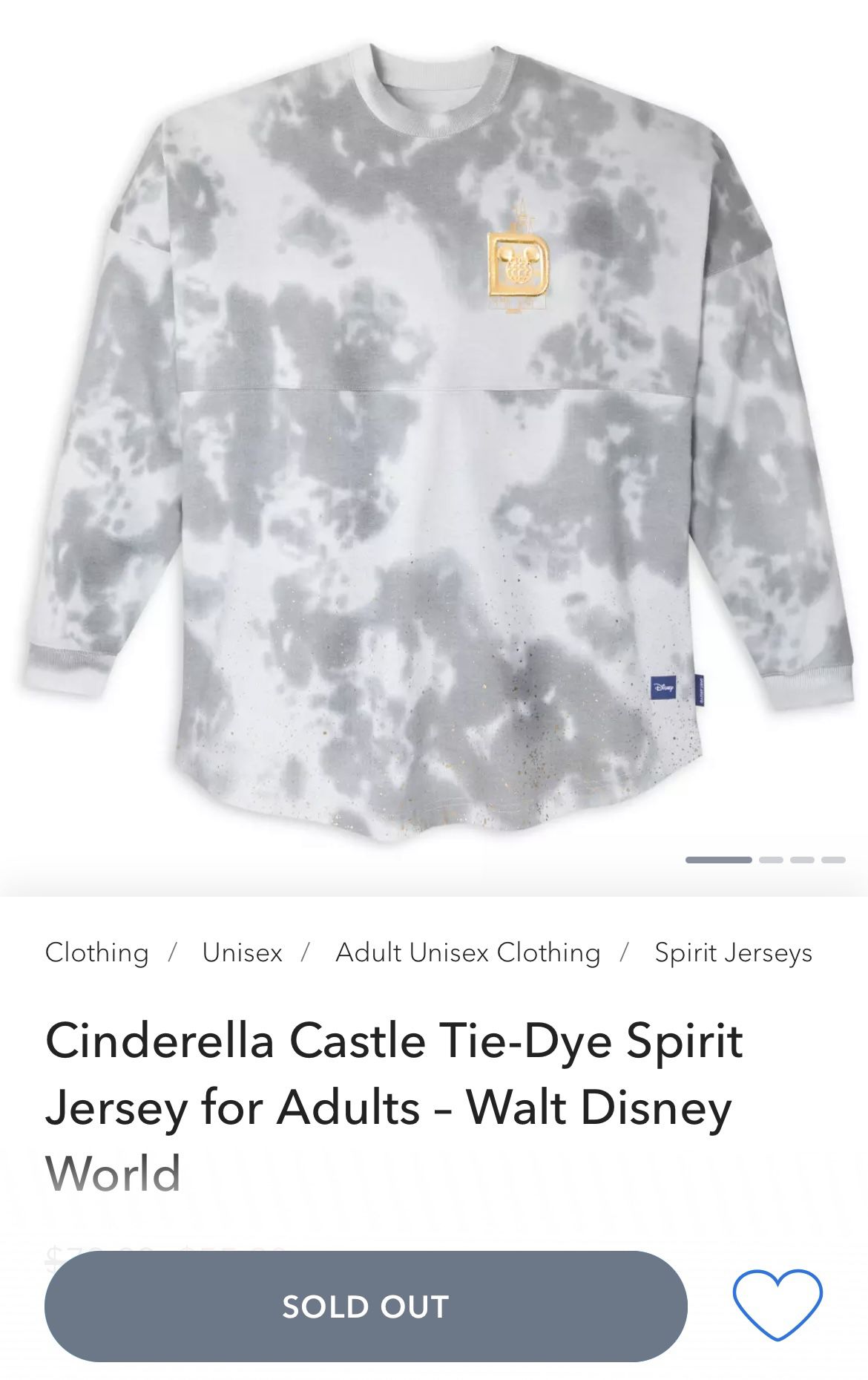 Disneyland Cinderella, Tie-Dye Spirit, Jersey Size, Medium