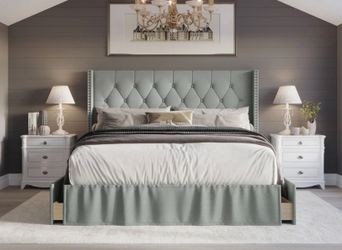 Brand new king bed with mattress