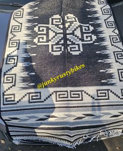 New Grey Poncho Gaban Thick Like A Blanket 