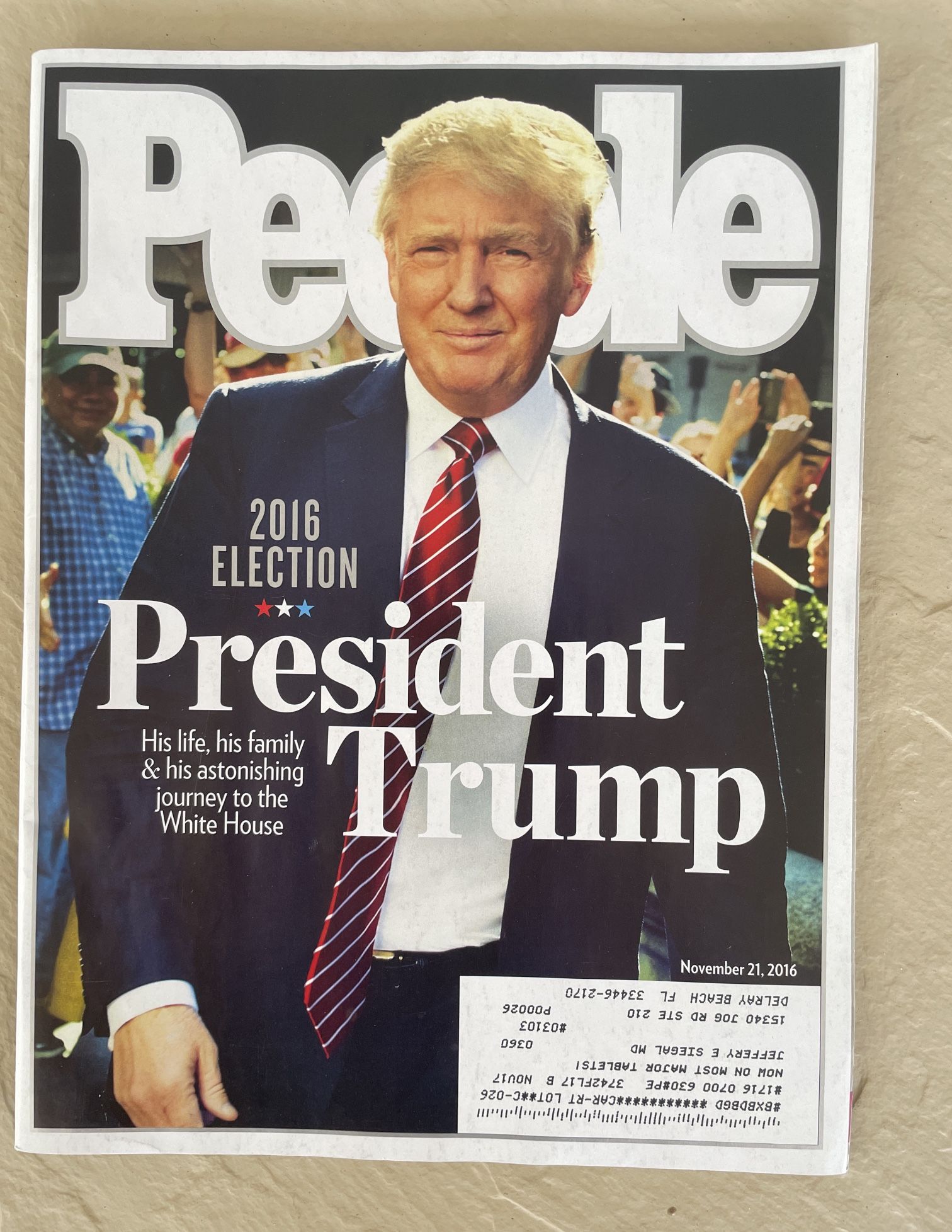 People Magazine Nov. 21, 2016 President Donald Trump 2016 Election