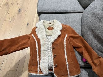 Burnt/Rust Suede Orange Size M Jacket