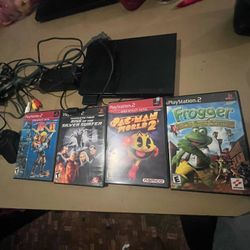 Ps2 Slim W Games And  Control 