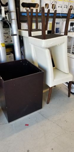 Glass table and 4 chairs