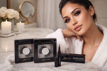 Lilly Lashes Magnetic Faux Mink 3D Lashes Magnetic Liner Black Eyeliner Set New
