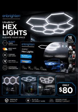 Enbrighten UltraBrite Hex Lights 16-Pack LED Strip Light
