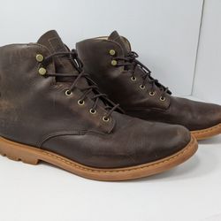 TIMBERLAND AFHP-A5950 Men Shoes Size 12 Dark Brown Leather High-Top Laced