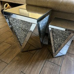 Mirror Side Tables 