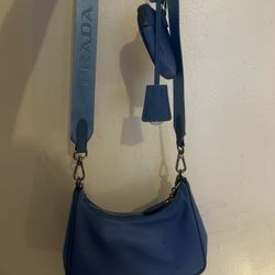 Baby Blue Prada Purse Re Edition 2005
