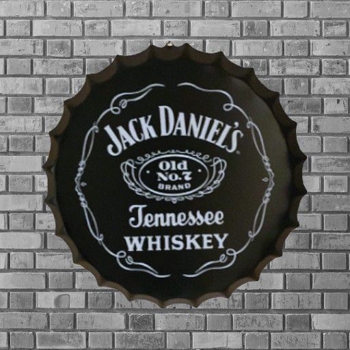 14” Jack Daniel's Bottle Cap Metal Tin Sign
