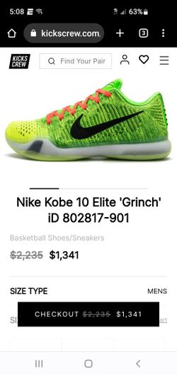 Kode 10 Coal Hearted Grinch Size 10.5