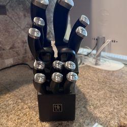 Henckels Silvercap 14-pc. Knife Block Set And Knife Sharpen