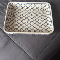 Ceramic Pottery Casserole Dish 111/4x91/4x2