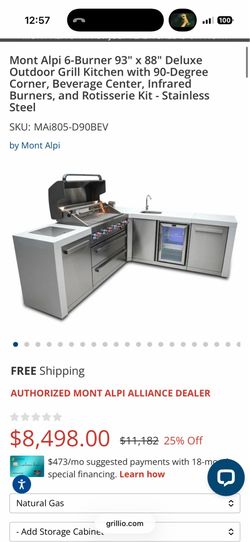 Mont Alpi 805 Deluxe Grill/Outdoor Kitchen