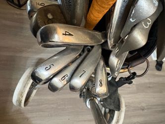 Golf clubs and bag